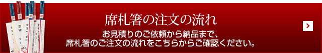 席札箸の注文の流れ